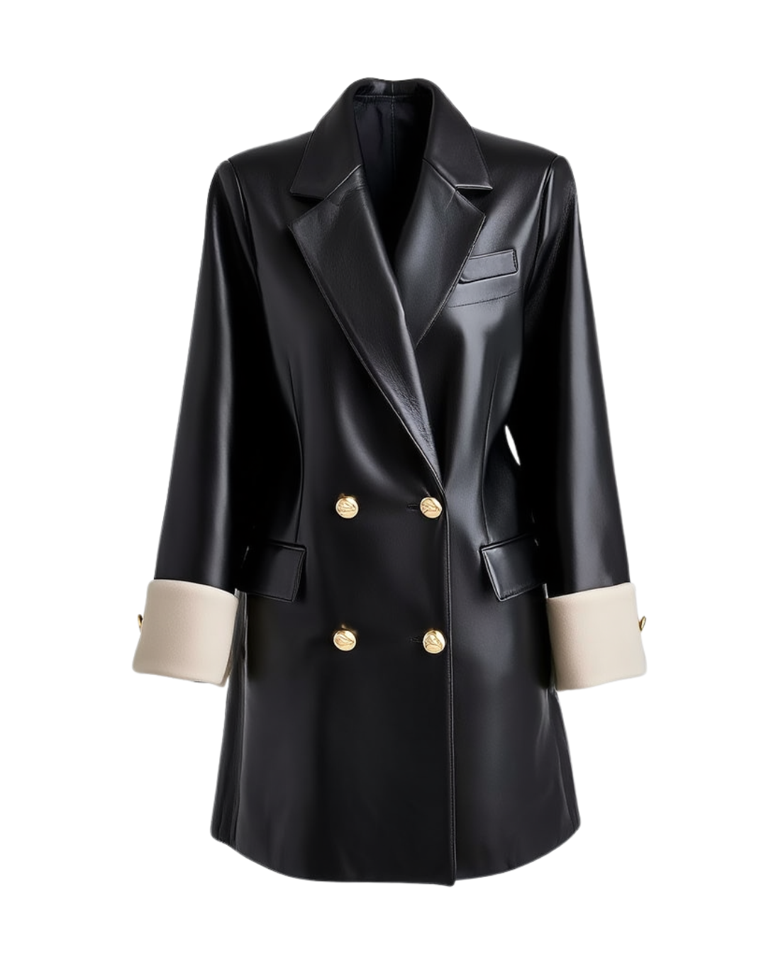 The Black Eclipse Belted Coat