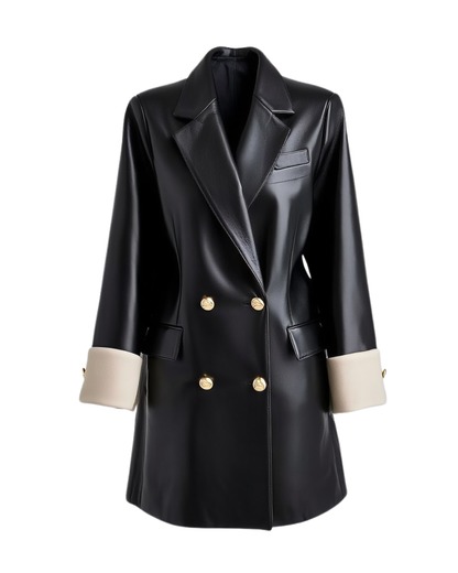 The Black Eclipse Belted Coat