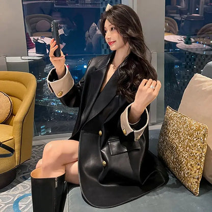 The Black Eclipse Belted Coat