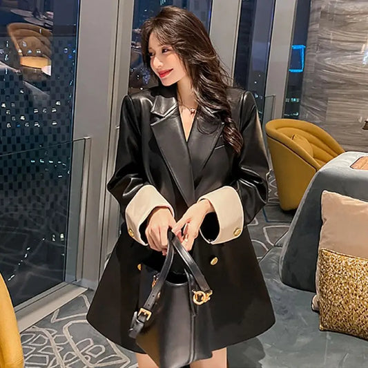 The Black Eclipse Belted Coat