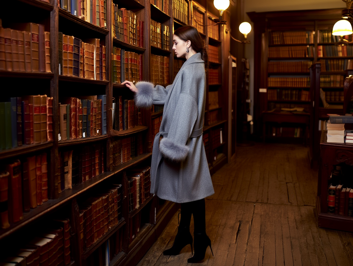 THE LUXE FUR-CUFF BELTED COAT